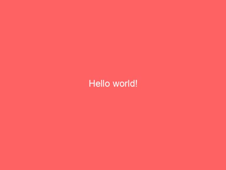 Hello world!